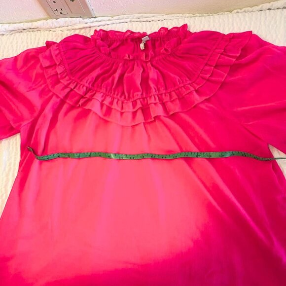 Cato Pink Ruffle Blouse - Picture 3 of 8